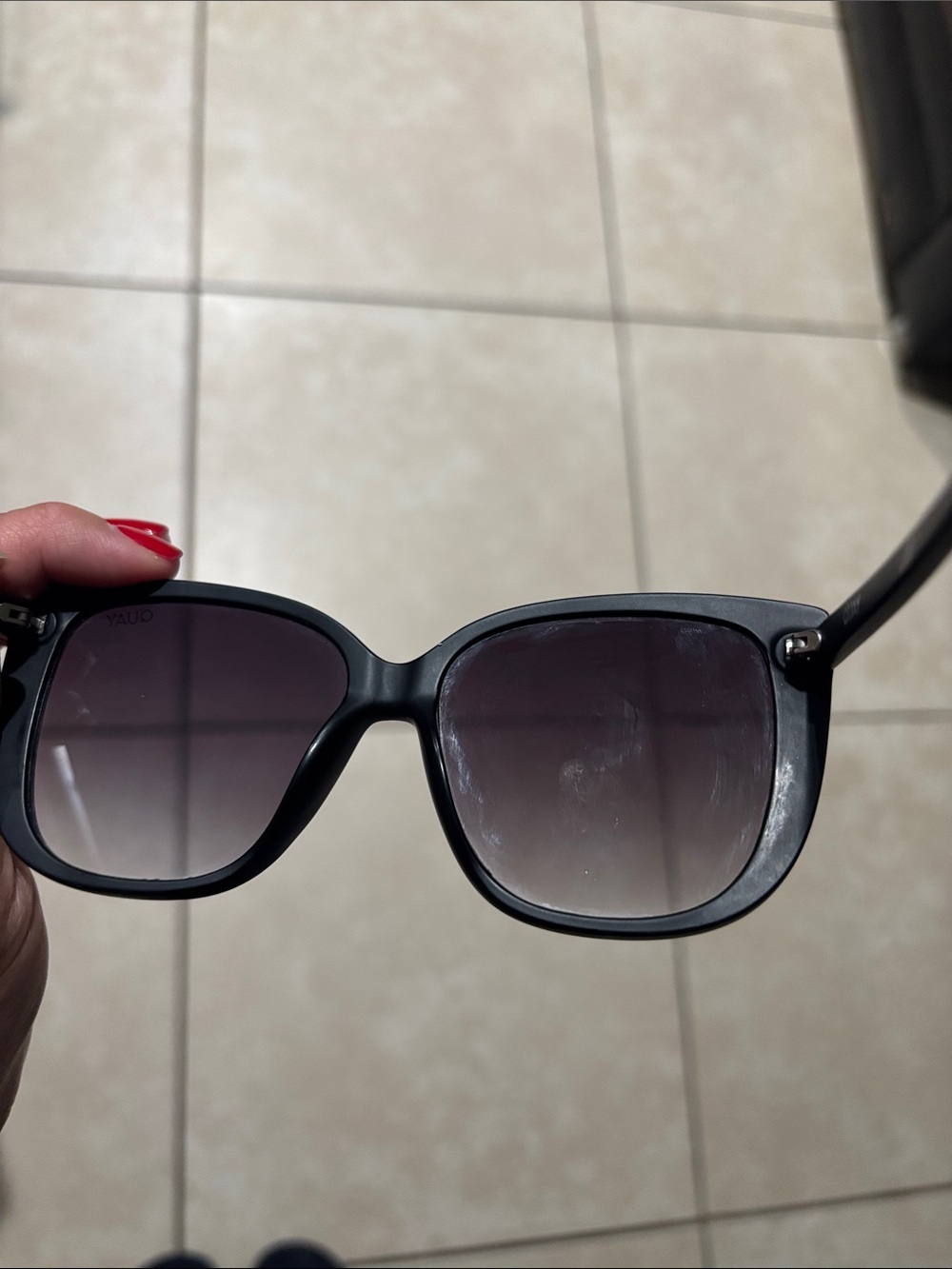 Quay Australia Black Cat-Eye Sunglasses with Gradient Lenses - Picture 6 of 6